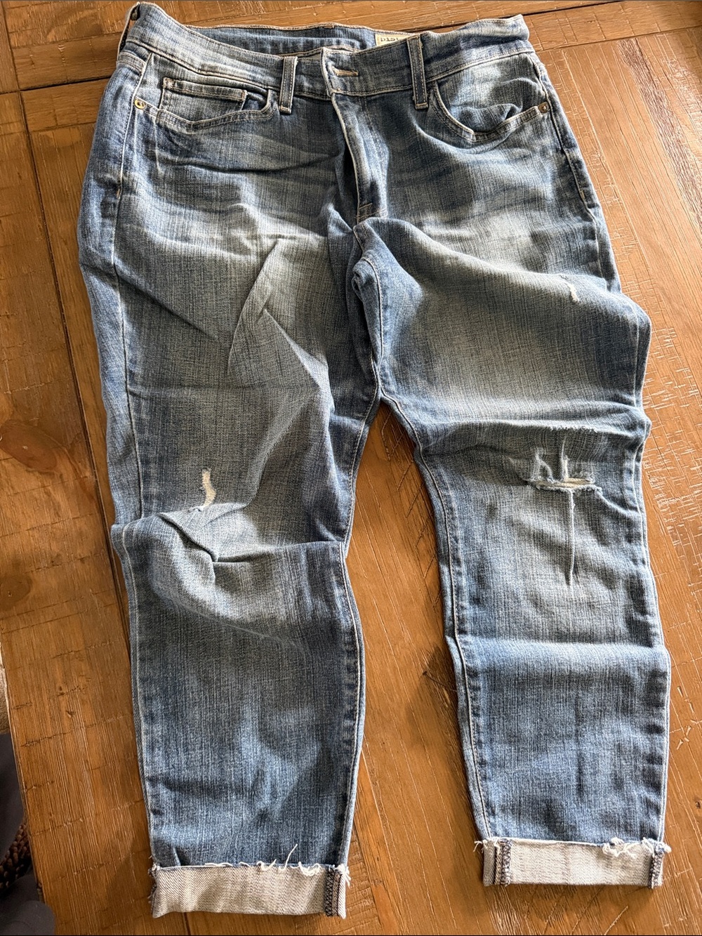 pistola Light Blue Distressed Boyfriend Jeans